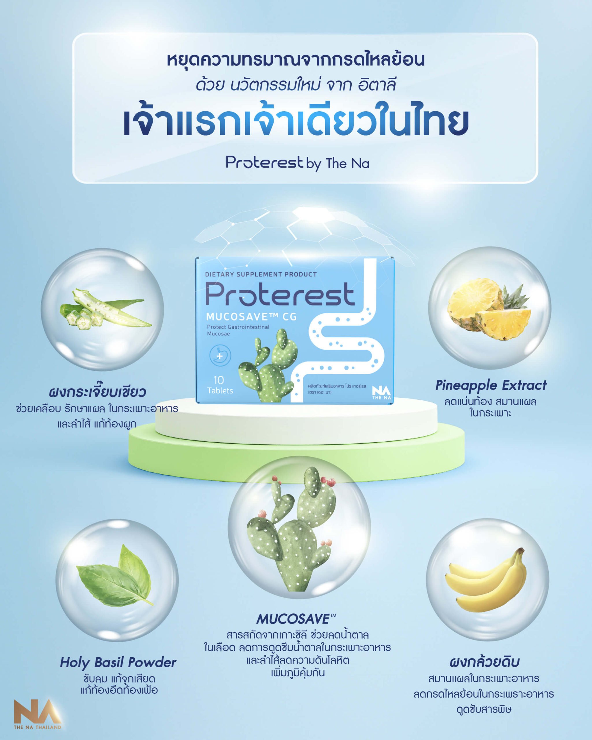 The Na Proterest ลดกรดเม็ดฟ้า